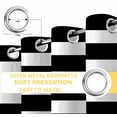 thumbnail image 4 of Fsddascl Black Striped Blackout Curtains for Bedroom/Living Room, Thermal Insulated Kitchen Curtains, Modern Simple Monochrome Geometric White Grommet Darkening Window Treatment Drapes 52"x72"x2, 4 of 6