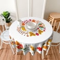 thumbnail image 6 of Fall Round Tablecloth Autumn Table Cover Washable Polyester Tablecloths for Home Kitchen Dining Party Holiday Decor 60 inch, 6 of 6