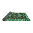 thumbnail image 2 of Ahgly Company Indoor Rectangle Abstract Turquoise Blue Modern Area Rugs, 2' x 5', 2 of 4