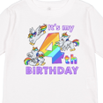 thumbnail image 4 of Inktastic It's My 4th Birthday Unicorn Boys or Girls Long Sleeve Toddler T-Shirt, 4 of 5