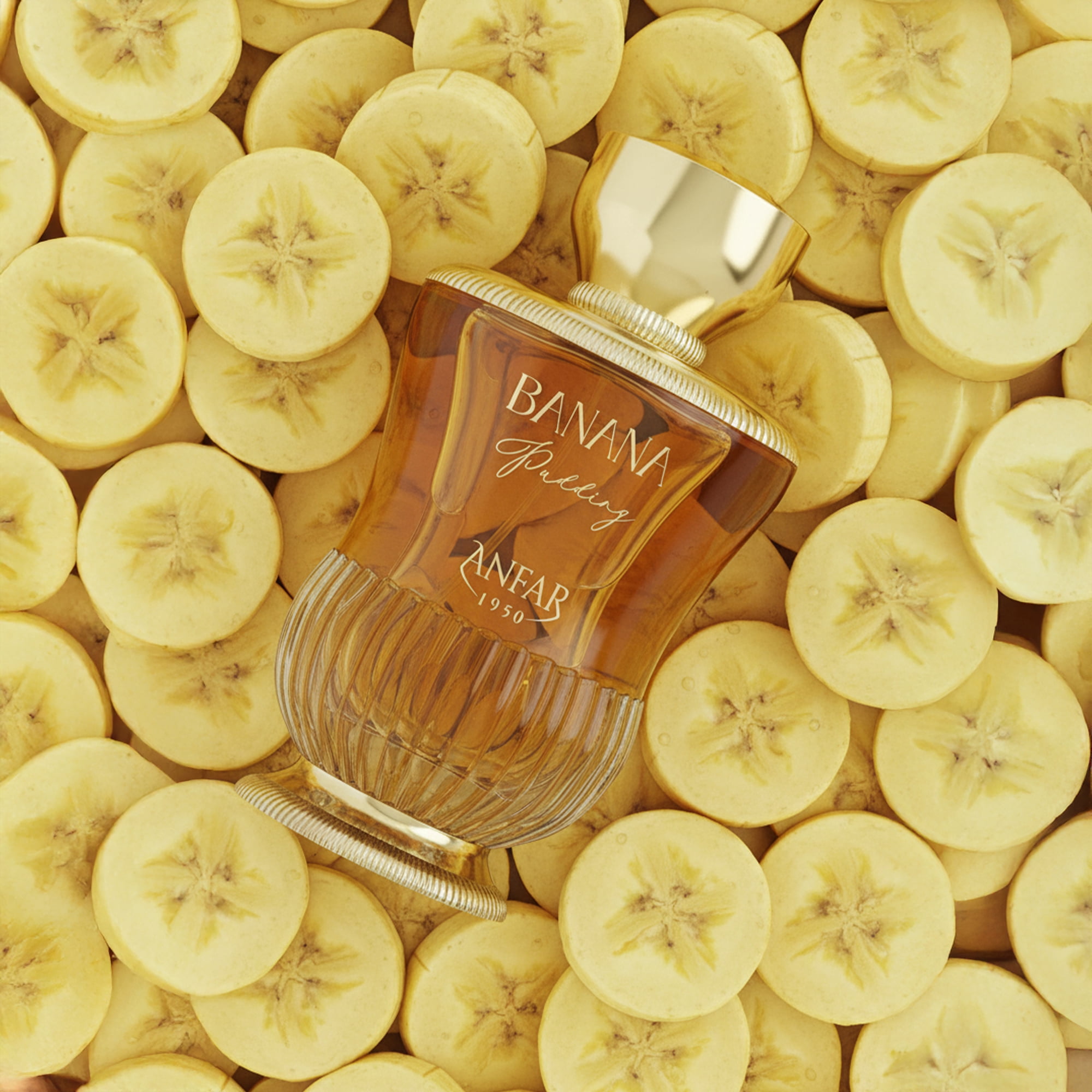 Anfar Banana Pudding - Perfume for Women - Fruity Floral Fragrance - Notes of Banana, Pear, Jasmine, Vanilla, Sandalwood, and Coconut - 3.4 oz