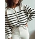 thumbnail image 3 of Suéter con botones para mujer, jersey de rayas para mujer, jersey de rayas para mujer, jersey de rayas para mujer, jersey de rayas para mujer, muy recomendable, 3 of 6