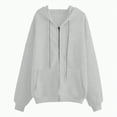 thumbnail image 4 of ORT Women's Zip Up Hoodies Sweatshirts Casual Zip Jackets Fashion Trendy Fall Outfits(Dark Gray,XL), 4 of 5