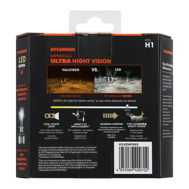 SYLVANIA H1 LED Ultra - Fog Lights For Cars and Trucks - Headlight