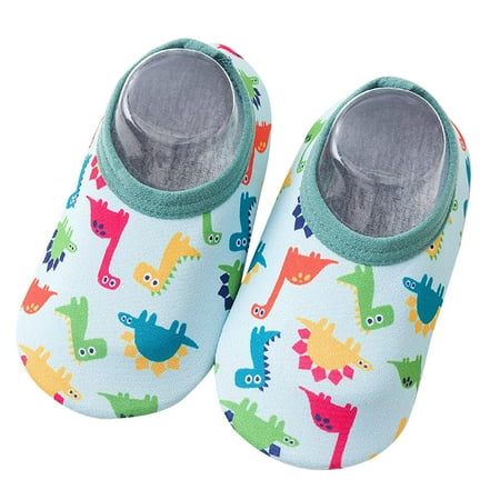 

TQWQT Toddler Kids Boys Girls Swim Water Shoes Quick Dry Non-Slip Water Skin Barefoot Sports Shoes Aqua Socks Green 18-24 Months