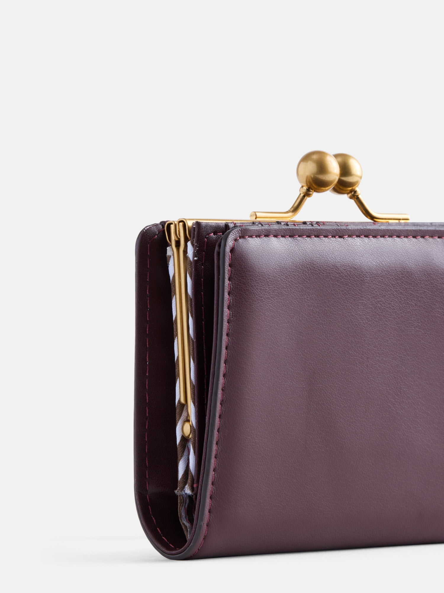 Free Assembly Women's Kiss Lock Frame Wallet, Chianti