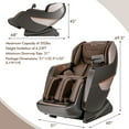 thumbnail image 3 of Costway Therapy22 Fauteuil de Massage Corps Entier, Fauteuil Inclinable Électrique à Gravité Zéro avec Coussin d'Air, Roulettes, Chauffage, Détection d'Épaule, Étirement Thaï, Haut-Parleur Sans Fil, Écran Tactile, 3 of 10
