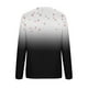 thumbnail image 5 of Puntoco - Camiseta de manga larga con cuello redondo y estampado de ciervos en 3D para mujer Puntoco Puntoco-5516, 5 of 5