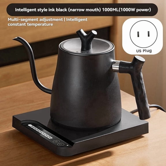 1000ml Fast Heating Water Pot 304 Stainless Steel Electric Water Kettle & Coffee Kettle Automatic US Plug