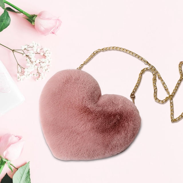 Bolso bandolera de felpa Macarena para mujer Rosa