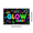 1B, variant on Neon Theme LET'S GLOW CRAZY Fun Party Banner for Night Event Celebration Indoor Use
