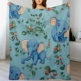 thumbnail image 3 of ARISTURING Elephant Throw Blanket, Adorable Super-Soft Extra-Large Elephant Blanket for Boys, Girls, Women, Teens, Kids, Baby, and Children, Cute Elephant Blanket  Warm Plush and Cozy Throw, 3 of 6