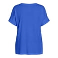 thumbnail image 7 of Xijirk Women's V-Neck Tunic T-Shirt Loose Fit Short Sleeve with Side Slits Casual Summer Top for Daily Wear,M, 7 of 7