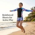 thumbnail image 3 of Long Sleeve Full Coverage Rash Guard Swimsuit with Front Zipper Sun Protection Swimwear Bathing Suit for Girls Size 9Y, 3 of 10