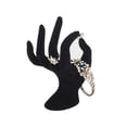 thumbnail image 2 of Hand Model Jewelry Display Holder Bracelet s Necklace Stand Organizer Holder Black Velvet, 2 of 8