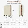 thumbnail image 2 of S-HOME ABS 3-Piece Travel Luggage Set in Various Sizes with TSA Lock and Smooth 360 Degree Spinner Wheels, Ivory, 2 of 11