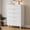 White, variant on Aufeile 39.4" Tall Dresser for Bedroom, Fluted Wood Dresser with 5 Drawer, Modern Chest of Drawers for Bedroom with Wave Panel, Slim Storage Dresser for Small Spaces, Natural