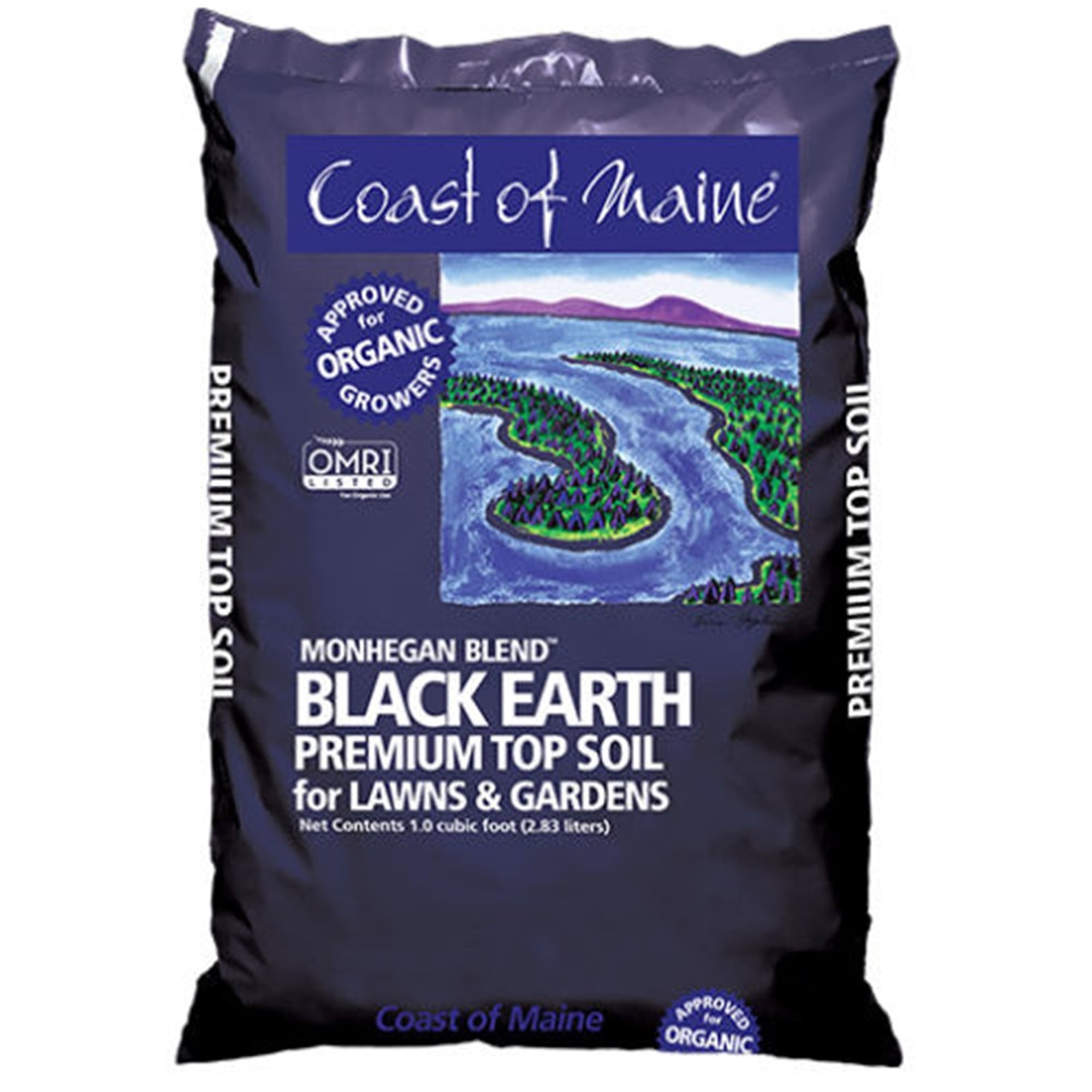Coast of Maine Monhegan Blend, Black Earth Premium Top Soil, 1 cu ft