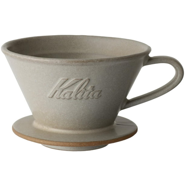 Gotero de café Kalita Mino Ware, porcelana, color beige, 2 a 4 tazas