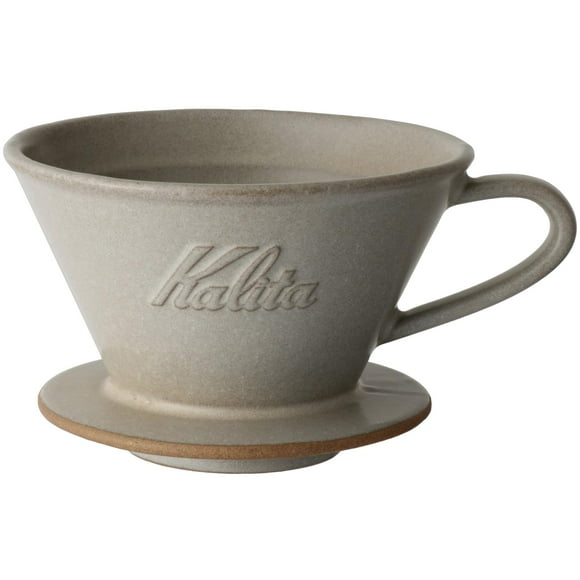 Gotero de café Kalita Mino Ware, porcelana, color beige, 2 a 4 tazas