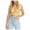 yellow, variant on Free People Womens Havana Honey Crop Top Blouse, Yellow, Large