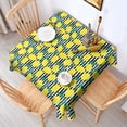 thumbnail image 2 of Yellow Lemon Fruit Leaves BlackWhite Pattern Square Tablecloth,Waterproof Square Table Cover,Wipeable Spillproof Washable Table Cover for Home Kitchen Party Decor 52"x52"(132x132cm), 2 of 6