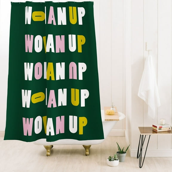 Society6 Rhianna Marie Chan Woman Up Shower Curtain 71" x 74"