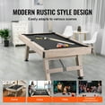 thumbnail image 3 of KFFKFF Pool Table, 7-foot Billiards Table, Legs with Adjustable Stability, Set Comes with Balls, Cue Sticks, Chalks, and Brush, Wooden Hue with Dark Fabric, 3 of 9
