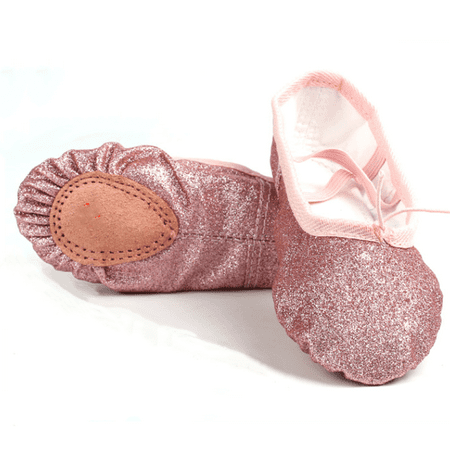 

Nexete Ballet Shoes Split-Sole Slipper Flats Ballet Dance Shoes for Toddler Girl & Women in Gold Gold Glitter Silver Pink Pink Glitter Rose Gold Nude Colors