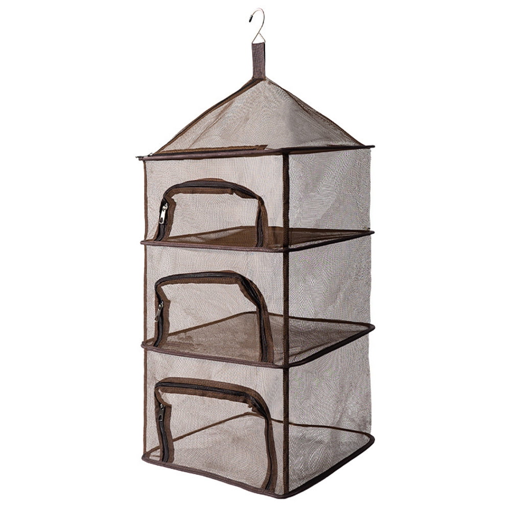 Outdoors Drying Net Foldable Drying Rack 4 Layers Fish Mesh with U