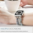 thumbnail image 5 of V-MORO Beaded Bracelet Compatible for Apple Watch Band 42mm 44mm 45mm Women,Fashion Stretch Strap, 5 of 8