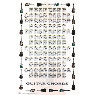 Guitar Chords II - Learn to Play Guitar Wall Poster, 22.375