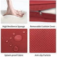 thumbnail image 3 of MRUAKA Outdoor Cushions for Patio Furniture Replacement, Patio Furniture Cushions, Deep Seat Patio Cushions, Patio Seat Cushions for Outdoor Sectional (Red), 3 of 8