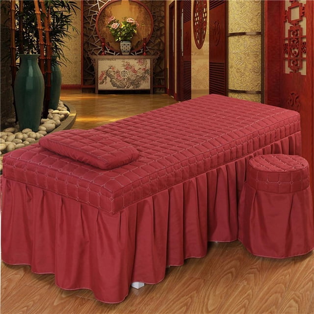 Funda de Almohada Cubierta de Taburete de Ropa Facial Macarena Hoja de cenefa de mesa de masaje