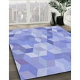 thumbnail image 3 of Ahgly Tapis Rond Lavable en Machine Intérieur Transitionnel Bleu Ardoise Clair, 8 Pieds Rond, 3 of 7