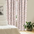 thumbnail image 2 of Ambesonne Floral Curtains, Wildflowers Blushy Garden, Pair of 28"x63", Dark Salmon and Pale Orange, 2 of 5
