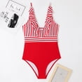 thumbnail image 5 of MSJUHEG Full Coverage Slimming Swimwear,Tie Side,Bathing Suit for Women,One Piece Bathing Suit for Women,Strapless Swimsuits for Women,Short Sleeve Bathing Suit,Strapless Bathing Suits Red S, 5 of 6