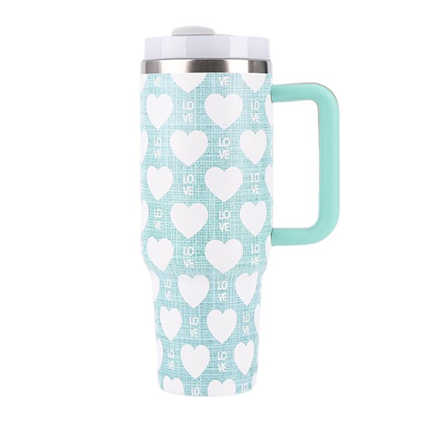 Taza termal del vaso del agua 40oz con la capacidad grande de la manija para las bebidas calientes frías