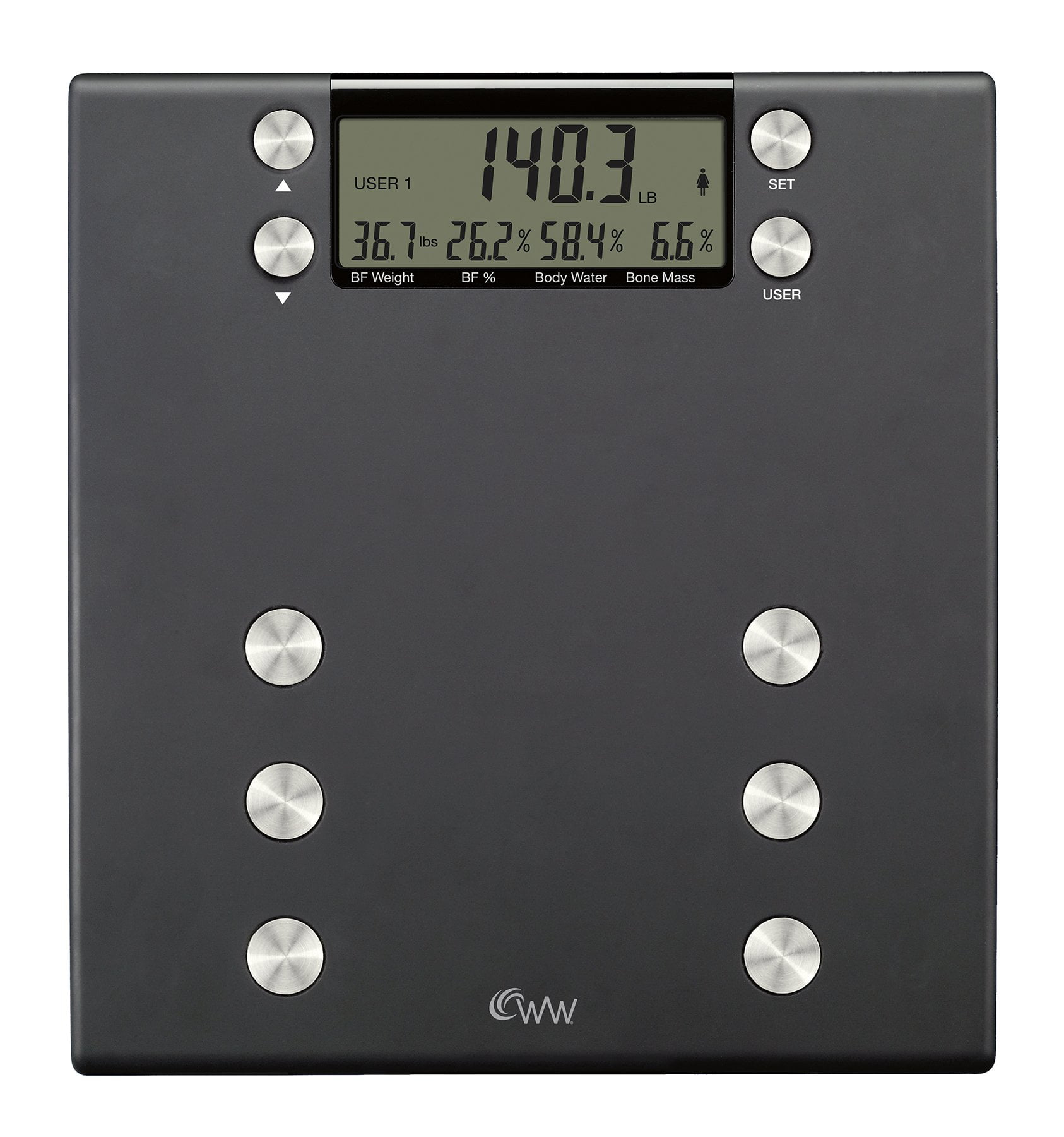 Weight Watchers by Conair Glass & Satin Nickel Body Analysis Scale WW97  Review