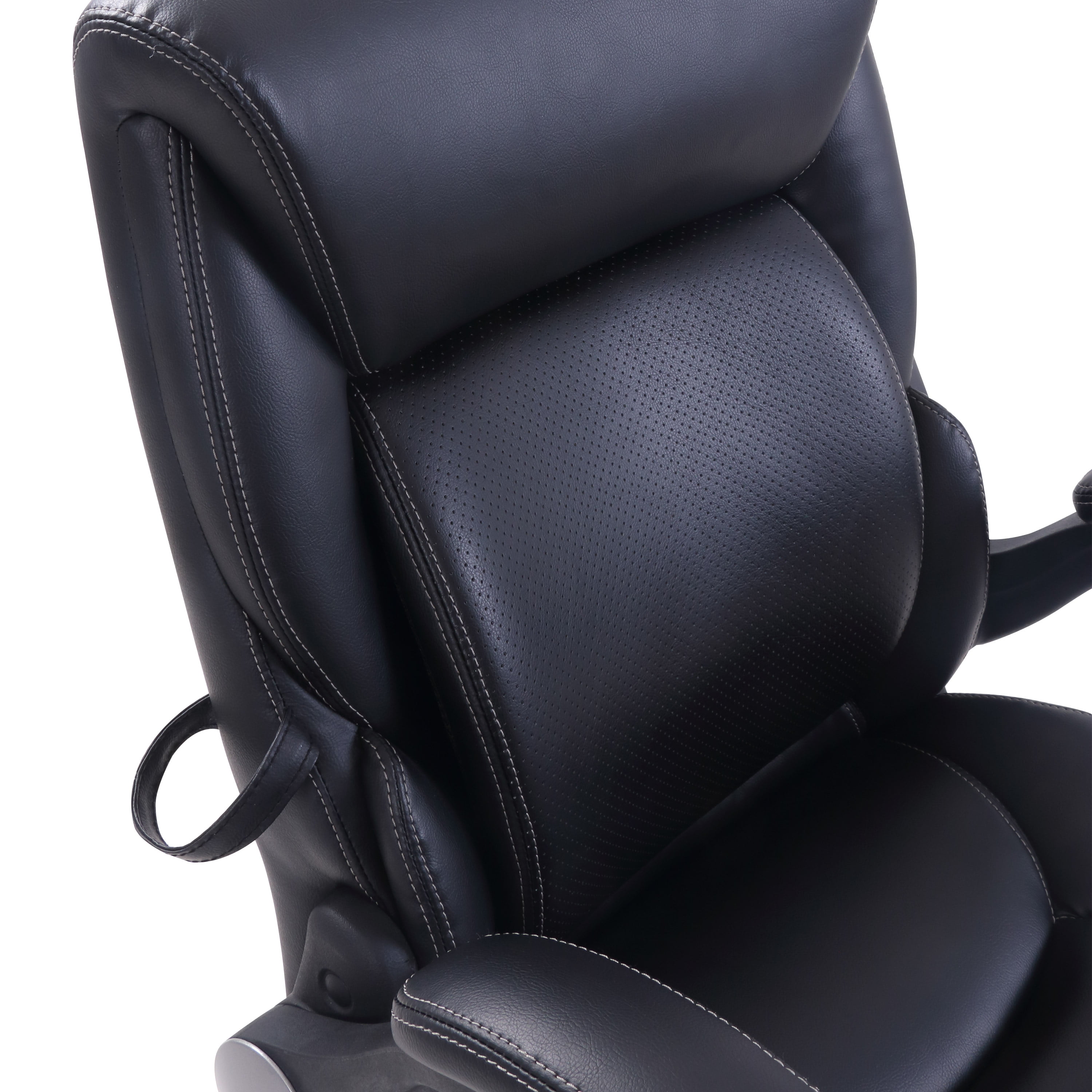Serta Air Lumbar Bonded Leather Manager Office Chair, Black - 3