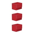 thumbnail image 4 of Vogacara Caja de almacenamiento de tarjetas comerciales Organizador portátil de gran capacidad Estuches para juegos Protectores Contenedor universal Rojo 3piezas Vogacara CBP255155, 4 of 6
