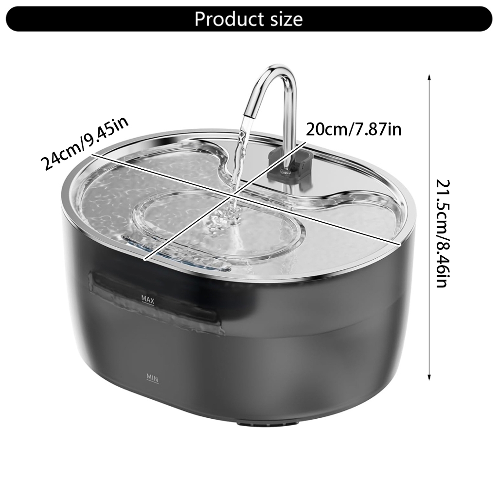 Modern Pet Water Fountain Automatic Circulating Low Noise Drinking Bowl for Cats