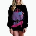 thumbnail image 1 of Sudadera con estampado de Hello Kitty para mujer, sudadera con capucha para mujer de High Street, ropa con estampado Y2K, suéter informal de cuello redondo, 1 of 1