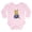Petal Pink, variant on CafePress - Japanese Style Rabbit With Purse Body Suit - Long Sleeve Cotton Baby Bodysuit