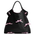 thumbnail image 1 of Otoño E Invierno Dulce Y Cuidadoso Lazo Femenino Suave Rosa Lindo Caballo Fantasma Bolso Hombro Bolso Ballet (04), 1 of 9