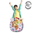 thumbnail image 3 of Jungle Cartoon Storage Toy Bag Chair, Symmetric Colorful Pattern of Continuous Exotic Sloth Animal, Stuffed Animal Organizer Washable Bag, Large Size, Pale Pink Multicolor, by Ambesonne, 3 of 3