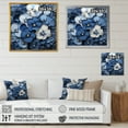thumbnail image 4 of Designart "Pansies In Shades Of Blue And Grey I" Pansies Canvas Art Print, 4 of 7