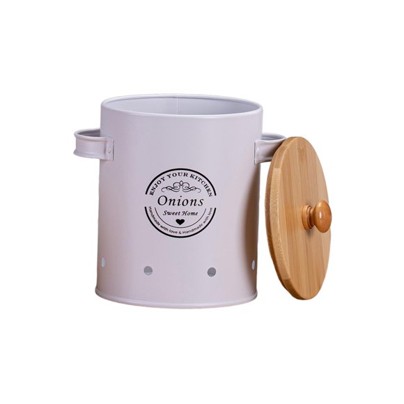 Food Storage Container Retro Potato Onion Bin for Home Countertop Restaurant M