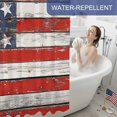 thumbnail image 6 of Independence Day Shower Curtain, 36" x 72", Abstract American Flag Wood Grain Waterproof Bathroom Curtain Washable Shower Curtain Set with 12 Hooks, 6 of 9