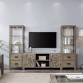 thumbnail image 3 of JESONVID Farmhouse TV Stand for 65+ Inch TVs, 58" Modern Rustic Large Entertainment Center TV Console Wood Media Cabinet with 2-Door Storage Drawers and 2 Open Shelves for Living Room, Antique Grey, 3 of 8